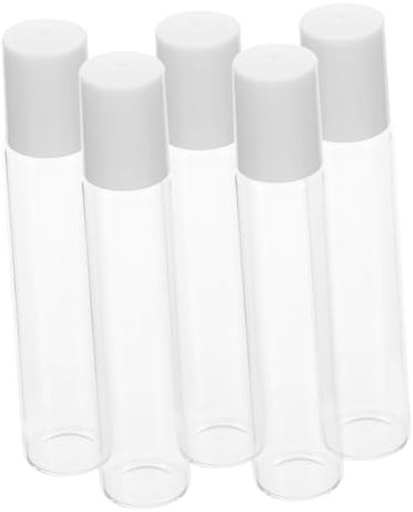 WOFASHPURET 5pièces Flacon Verre Opaque Avec Lot De Bouteilles Rechargeables Pour Huiles Essentielles Aromathérapie Et Cosmétiques Design Compact Et Anti-fuite Pour Voyage