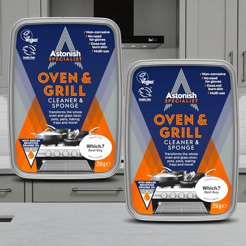 Astonish Oven & Grill Specialist Cleaner & Sponge – 2 x 250g