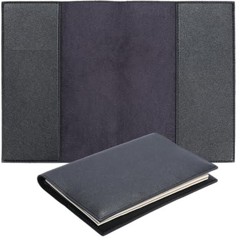 PH PandaHall Buchhülle Aus Schwarzem PU Leder 33.7x23cm Rechteckige Buchschutzhülle Nachfüllbar Für Notizbücher A5 Reisetagebücher Skizzenbücher Journale Und Scrapbooking Alben Dekoration 1 Stück