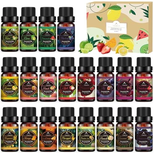 Ätherische Öle Set für Diffuser, 20x10ml Ätherische Öle Reines Duftöl Set | Duftöle für Massageseife, Seife, Kerzen, Kerzenherstellung, Aromatherapie, Kleine Geschenke für Frauen Weihnachten Geburtstag