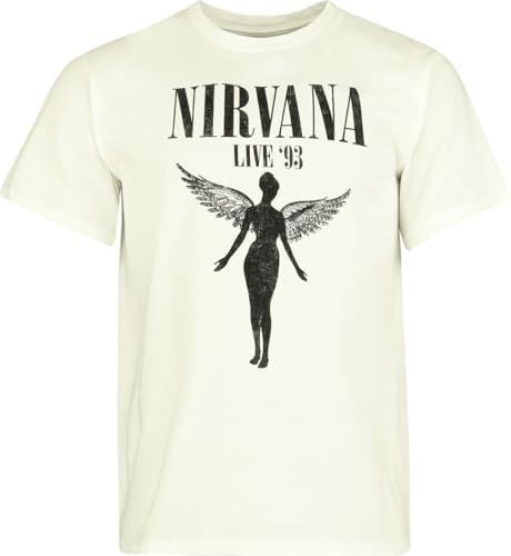 Nirvana Live '93 Männer T-Shirt weiß Band-Merch, Bands