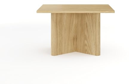 3E 3xE living.com Couchtisch, geölte Eiche, 80 x 49,4 x 80 cm