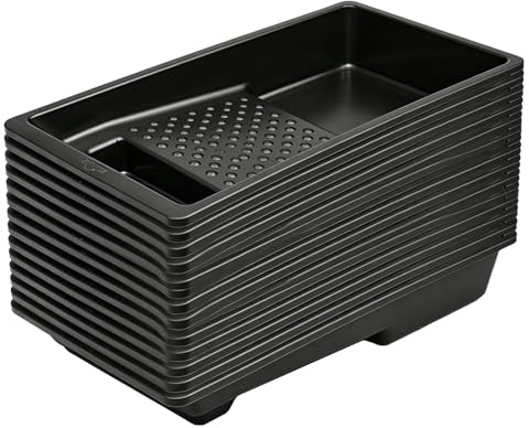 15 Pack Paint Tray, 4 Inch Black Paints Roller Trays, Mini Roller Tray for Paint Lacquer and Wood Treatments Painting with Gloss & Satin
