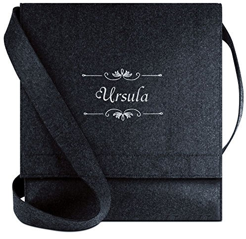 Halfar® Tasche mit Namen Ursula Bestickt - personalisierte Filz-Umhängetasche
