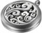 JewelryWe Damen Halskette, Edelstahl Hohle Wolken Spindrift Aromatherapie Ätherische Öle Diffusor öffenbar Floating Medaillon Locket Anhänger mit 6 Bunt Filzkreisen und 45cm Kette, Silber