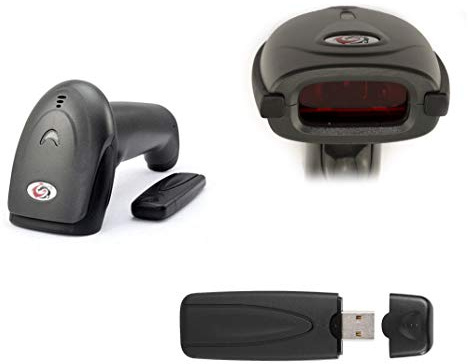 KALEA-INFORMATIQUE Kabelloser Handscanner für Barcodes, Typ EAN, kabellos, programmierbar, mit Lasersensor und wiederaufladbar