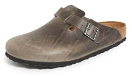 Birkenstock Boston Soft Footbed Iron Oiled Leather Clogs 42 (US Women's 11-11.5)