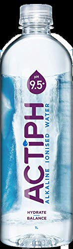 Alkaline Ionised Spring Water pH9+ (12x 1L) Purified with Electrolytes Clean and Smooth Taste ACTIPH Water 1000ml