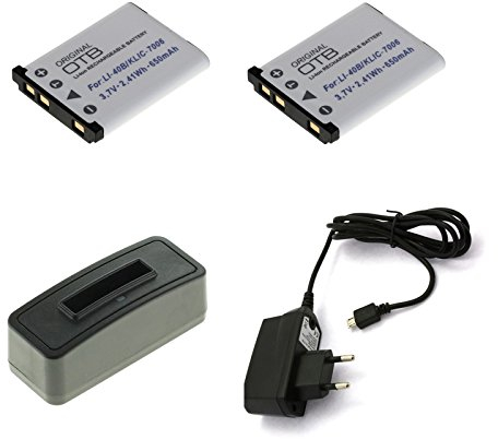 bg-akku24 - 2 batterie per Nikon Coolpix S60, S80, S200, S210, S220, S225, S230, S500, S510, S520, S550, S570, S600, S700, S3000, S400 0, S51. 00 - EN-EL10.