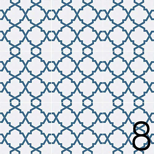 WHATABUS Fliesen/Azulejos je 9,8 x 9,8 cm – 9 Verschiedene Designs – Aufkleber im Set – Sticker (Design 8, 9)