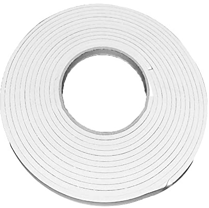 Dekton White Excluding Draught Tape – 5m x 10mm Foam Weather Strip with 5mm Thickness for Doors and Windows, Self-Adhesive Backing, Easy to Cut and Apply for Effective Insulation and Draft Prevention.