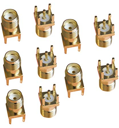 Hailege 10pcs GPS GSM Antenne Teil SMA Buchse Buchse Löten PCB Mount Straight RF Steckverbinder Gold