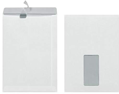Herlitz Versandtasche C5 90 g Haftklebend mit Fenster, mit Innendruck in Folienpackung, eingeschweißt (10x 25 Stück/ C5)