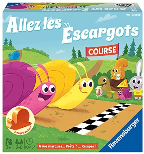 Ravensburger - Gehen Sie die Schnecken – erstes Gesellschaftsspiel für Kinder – Kinder und Eltern – von 2 bis Spielern ab 3 Jahren – Unisex – 20617 – französische Version
