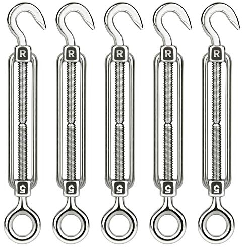 CHRORINE Lot de 5 tendeurs de fil M5 réglables en acier inoxydable