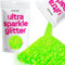 Hemway Ultra Sparkle Glitter - Fluorescent Green | Chunky Metallic Flakes for Resin & Epoxy Crafts | Supplies for Tumblers, Festival, Hair, Face, Body, Eye & Nail Art Decoration | 100 g