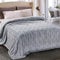 Whale Flotilla Flannel Fleece King Size Blanket for Bed, 230x264 CM Soft Fluffy Velvet Bed Blanket with Decorative Vintage Pattern for All Season, Warm and Lightweight, Silver Grey