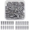 Cheriswelry 100 Sets Messing Schraubverschlüsse Zylinderschnur Endkappen Platin für DIY Armband Schmuckherstellung Loch: 0,5 mm