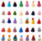 Pandahall 100 Stück Weihnachten Mini Strickmützen 5 Stile niedlich klein gewebt Garn Hüte Weihnachtsbaum Ornamente für DIY Kunst Handwerk Dekorationen Herstellung