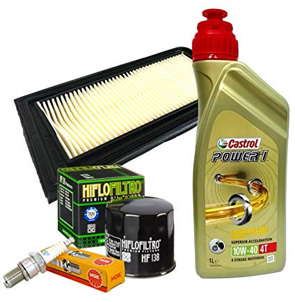 KIT TAGLIANDO SUZUKI AN BURGMAN 650 OLIO CASTROL 10W40 FILTRO OLIO ARIA CANDELE