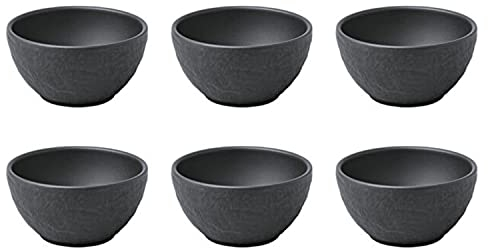 Villeroy & Boch Manufacture Rock 6er Set Dipschälchen schwarz Ø 8cm Porzellan