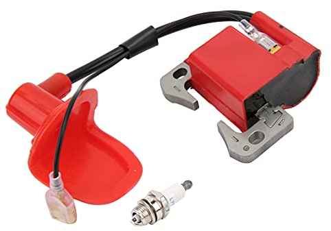 Tbest Pocket Bike zündspule,Pocket Bike Zündkerze,Pocket Bike Zündspule,Zündspulen-Zündkerzensatz,52Mm Zündspule L7T Zündkerzen-Kit Upgrade Für 2-Takt ATV Pocket Bike Go Kart