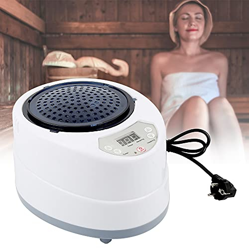 Pot de vapeur portable pour sauna,1500W Sauna Steamer Mist Générateur de vapeur hydratant Évaporateur de pot de vapeur avec affichage de la température de la minuterie (2L)