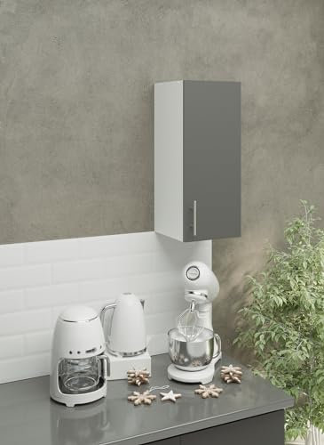 JD Greta 300mm Kitchen Wall Cabinet with Door – Wall Unit – Grey Matt – Modern Storage Cupboard