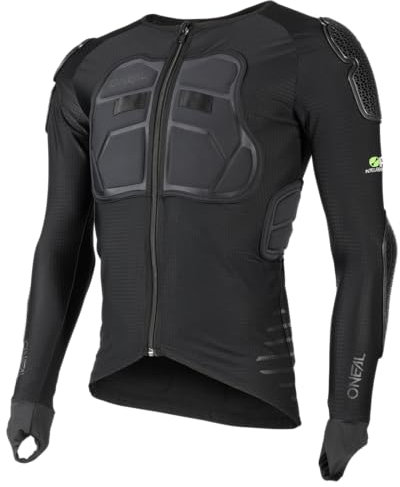 O'Neal Protektoren-Shirt Motocross Enduro Motorrad Elastisch leichte Protektorenjacke, Schwarz S