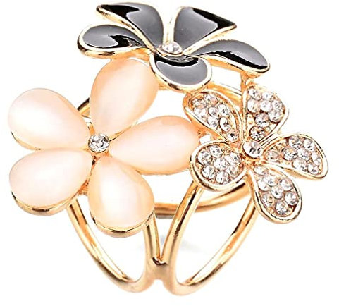 Écharpe Bague Fleur Fleur Foulard Boucle Soie Foulard Soie Fermoir Clips Broches Vêtements Porte-Bijoux Porte-Bijoux pour Femmes Filles
