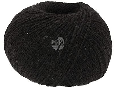LANA GROSSA Natural Alpaca Classico | Klassisch verzwirntes Handstrickgarn aus 85% Alpaka (Baby) & 15% Schurwolle (Merino) in natürlichen Farben | 50g Wolle zum Stricken & Häkeln | 125m Garn