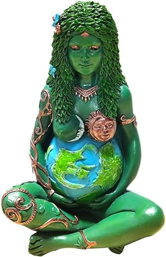 Ecoodisk GHIA Mutter Erde Statue Harz Mutter Figur, Mama Erde Göttin dreidimensionale Kunst Garden Outdoor Home Dekoration, Harz Erde Mutter Göttin Figur Kunst Ornament