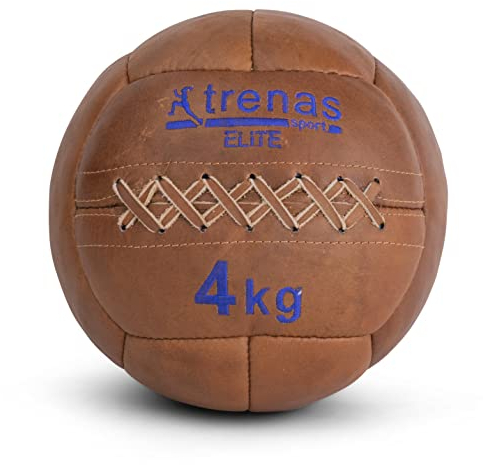trenas Medizinball 4kg aus Leder | Lederball | Original Medizin Ball Elite | Medizinball Leder | Medizinbälle