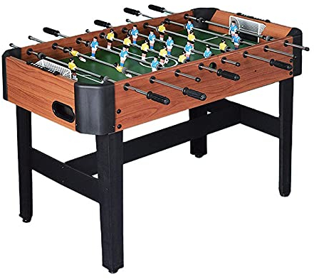 Tischfußball 48 Kickertisch – 8 Stangen, 2 Bälle und Punktezähler, Holz-Wettkampf-Fußballspieltisch für Spaß im Familienspielzimmer