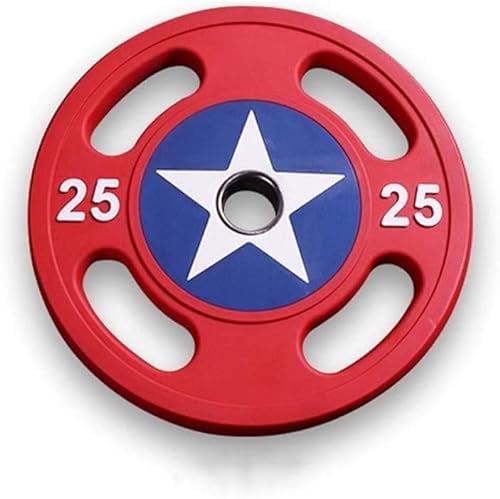 Olympic Plate Bumper Plate 2pcs Captain Fitness Dumbbell Plates Anti-Skid Barbell Weight Plate for Home Fitness Weight Lifting Home Sports Bumper Plate