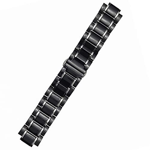KKFAUS Bracelet en céramique pour montre Guess Light Plus Bracelet en acier inoxydable 23 x 14 mm, 23-14mm, Agate