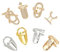 nbeads 8 Stück 8 Stile Strass Fingernagelringe, Metall-Nagelring-Anhänger Fingernagelspitzen-Krallenringe Für Hochzeiten Rollenspiele Dating Kostümpartys, Gold/Hellgold/Platin