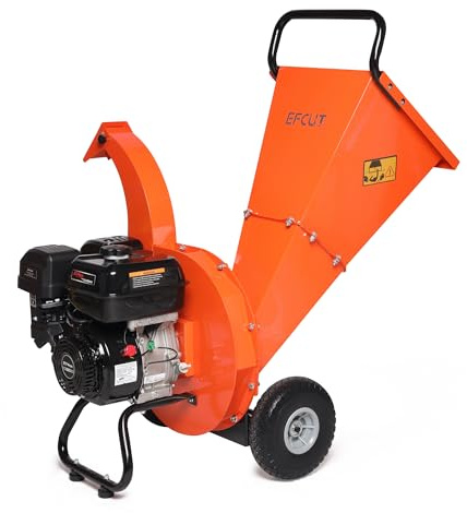EFCUT C40 Wood Chipper 4 inch Max Diameter Capacity 9 HP 274cc Gas Powered Engine Heavy Duty Shredder Mulcher