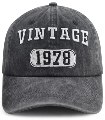 Vintage 1970 1971 1972 1973 1974 1975 1976 1977 1978 1979 Mütze für Männer und Frauen, lustige, verstellbare Baumwoll-Baseballkappe