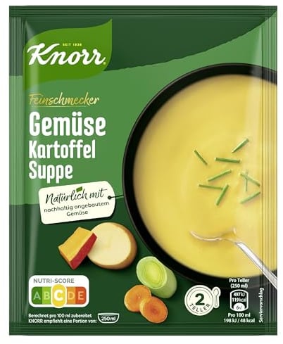 Knorr Feinschmecker Suppe leckere Gemüse-Kartoffelsuppe mit nachhaltig angebautem Gemüse 500 ml