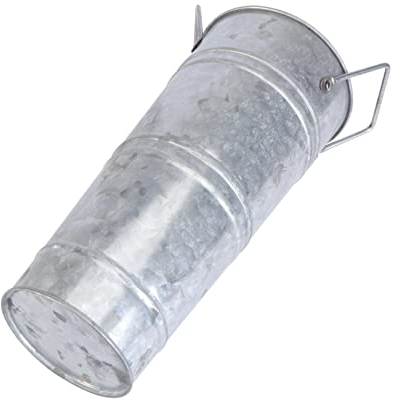 ABOOFAN 1 Hoja Cubo De Flores De Hojalata Florero Rústico Jarra De Metal Jarrón Rústico Campestre Jarrón De Metal Jarra De Leche Antigua Delicado Arreglo Floral Planchar Hoja Galvanizada