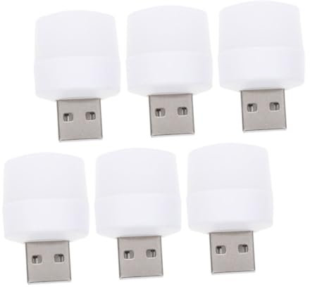 Yardenfun Nachtlampe Usb 6 Stück Warmweiße Lichter Tragbare Nachtlichter Für Schlafzimmer Wohnheim Treppe Arbeitszimmer Und Badezimmer