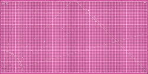 Elan Selbstheilende Schneidematte 100x200 CM Rosa, Bastelunterlage | 3mm 5-lagige Schneidematte 100x200 Selbstheilend, mit Recyceltem PVC, Schnittfest, Beidseitig mit CM-Raster: Rosa & Lila