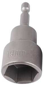 8-19mm Quick-Change 1/4 inch Hex Shank Metric Magnetic Socket Screwdriver Impact Nut Setter Extractor Remover Driver, 65mm Length for Electric Manual Impact Screwdriver (1pc, 19mm)