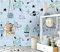 XLMING Cartoon Raketenschiff Kinderzimmer Einfach 3D Tapete Home Dekoration Wohnzimmer Sofa Schlafzimmer Tv Hintergrund Wand-430cm×300cm