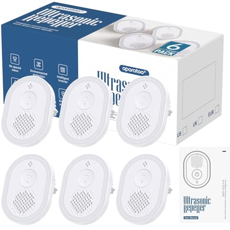 Mückenlampe, Insektenvernichter Elektrischer, 6 Stück Mückenschutz UV Mosquito Killer Ultraschall Schädlingsbekämpfer, Ultraschall für Mäuse Pest Control Repeller für Mücken,Kakerlaken,Motte,Ratten