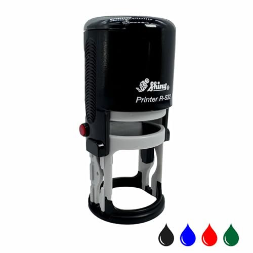 Personalisierter Stempel mit Wunschtext - selbstfärbender Stempel als Namensstempel, Adressstempel, Firmenstempel zu verwenden (Ø=32mm)