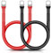 GUNGY Cable Batterie Voiture 14mm² 50cm Câble Onduleur de Batterie 6AWG 12V Câble de Batterie avec M8 Cosses à œillets pour Camion Auto Moto Marine Solaire Rouge et Noir 2 Pièces