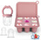 Fruchtsauger Baby | Fruchtsauger für Baby | Fruchtsauger Baby ab 6 monate | Baby Schnuller Fruchtsauger Aufbewahrungsbehälter für Babynahrung Muttermilch Eiswürfel (Cat Pink)