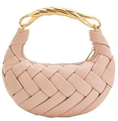 JW PEI Damen Orla Handtasche - Flecht Rosa Beige